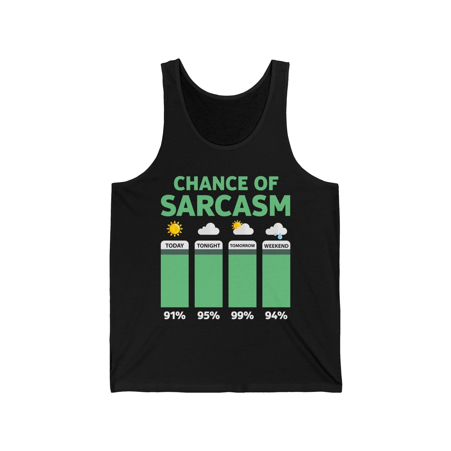 Chance Of Sarcasm Weather Funny Sarcastic Tank Top