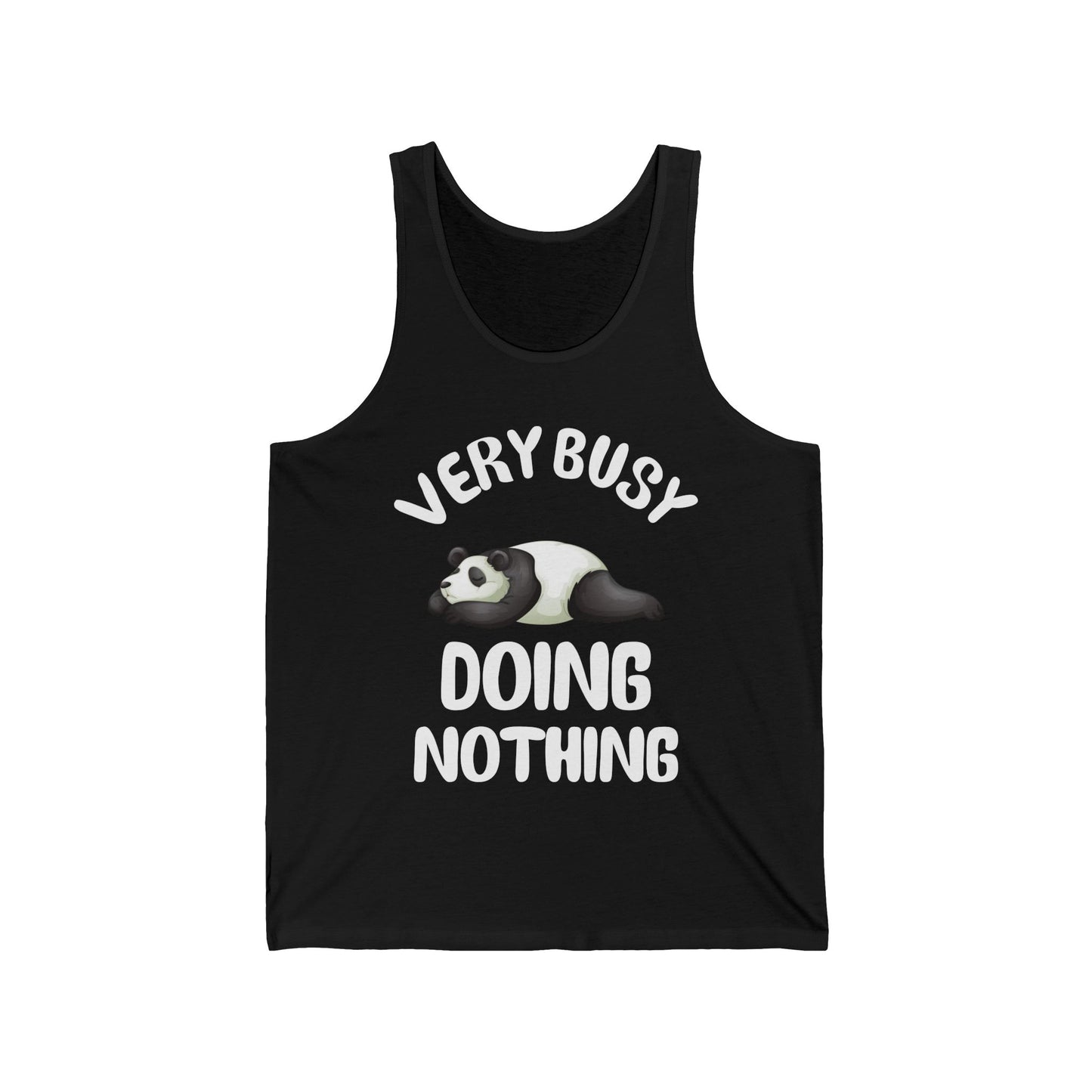 Funny Very Busy Doing Nothing Lazy Tank Top Novelty Gift Men Women