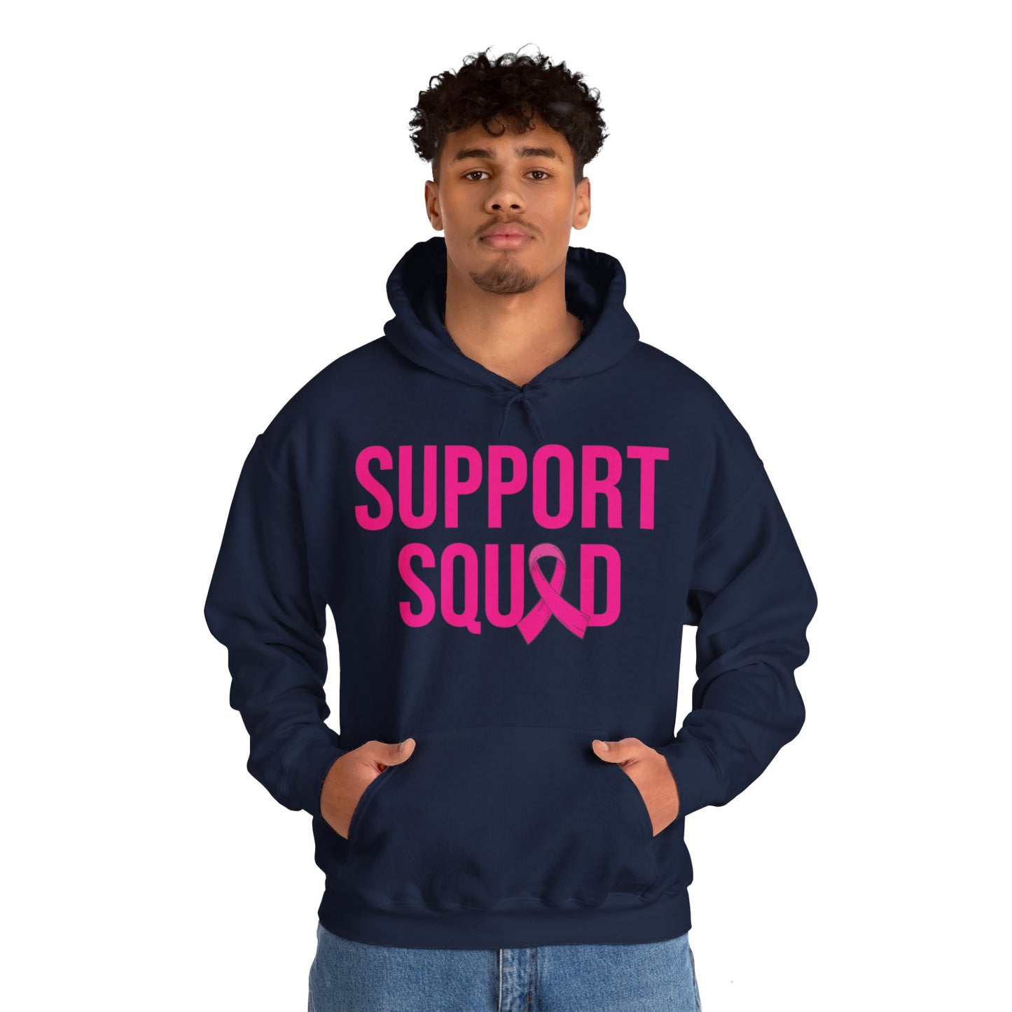 Support Squad Breast Cancer Warrior Awareness October Pink Hoodie