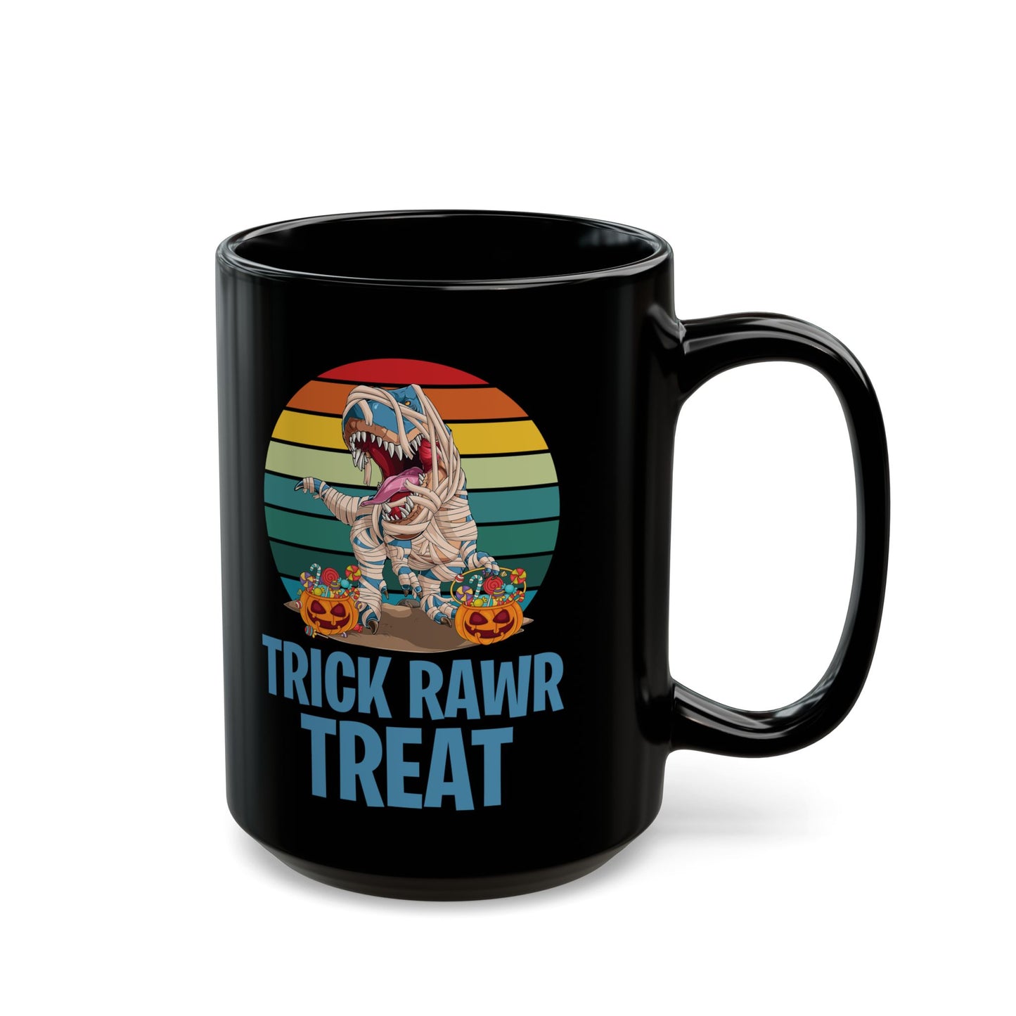 Funny Trick Rawr Treat Halloween Costume Pumpkin Dinosaur Candy T-Rex Coffee Mug