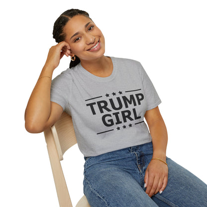 Cute Trump Girl Republican US Flag 2024 Vintage Vote T-Shirt