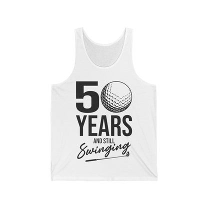 50 Years And Still Swinging 50th Birthday Funny Golf Club Tank Top