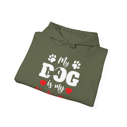 Funny My Dog is My Valentine Dog Lovers Hoodie For Men Women Hoodie