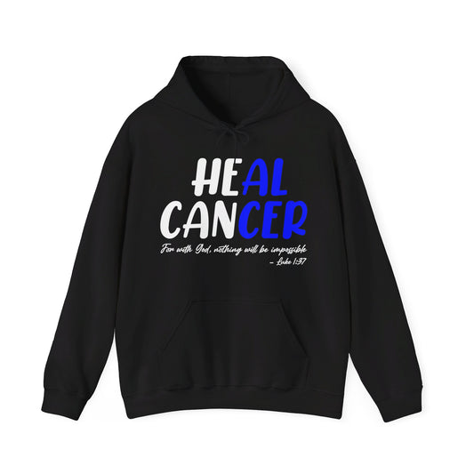 Colon Cancer Faith Bible Verse CRC Awareness Support Heal Family Hoodie For Men Women