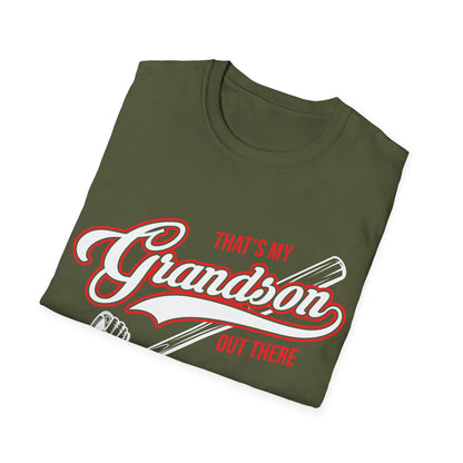 Thats My Grandson Out There Baseball Grandma Mothers Day Fathers Day T-Shirt