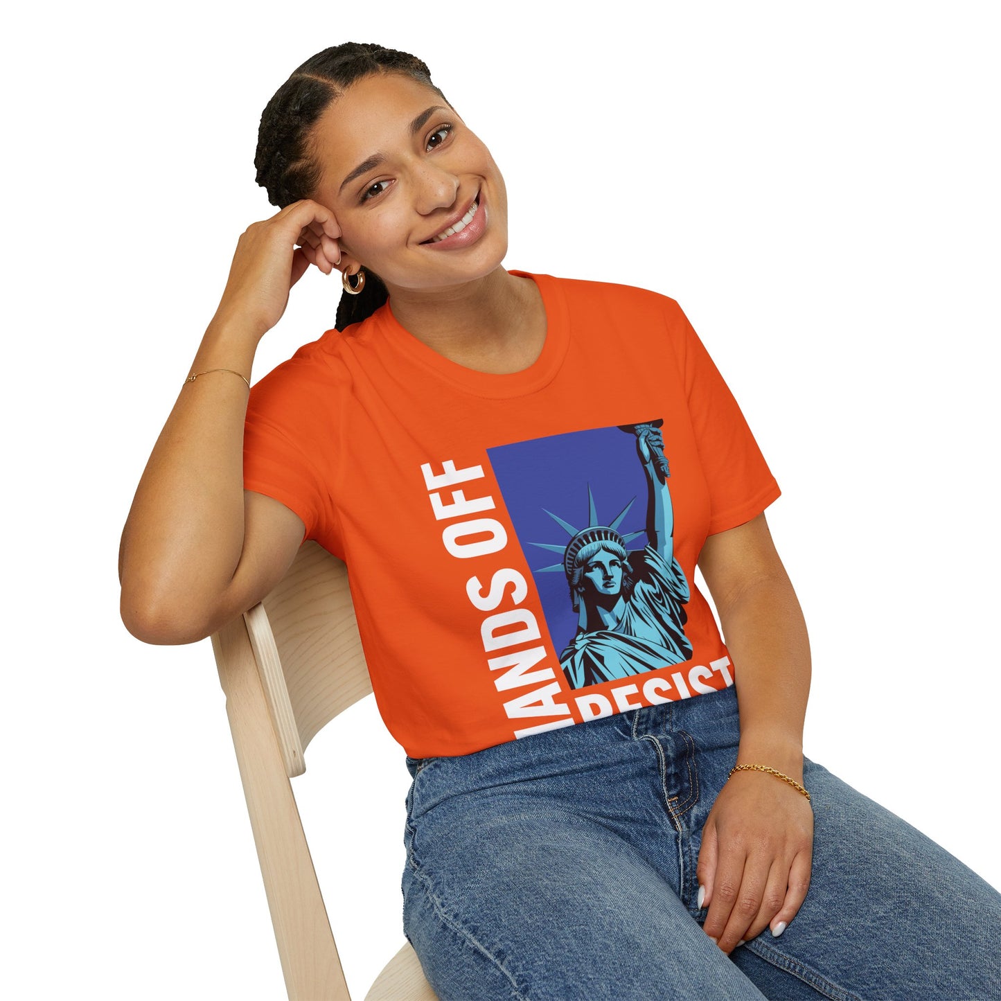 Resist Statue of Liberty Hands Off Resistance Protest T-Shirt For Men Women