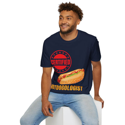 Certified Hotdogologist Hotdog Cool Sausage Hot Dog Lover T-Shirt For Men Women T-Shirt