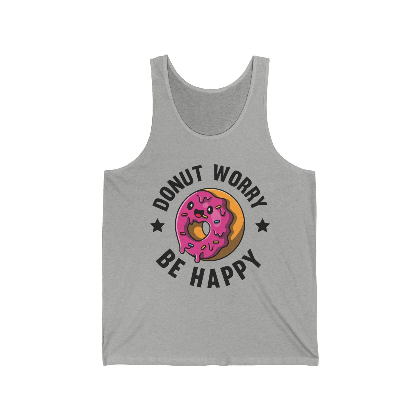 Funny Donut Worry Be Happy Foodie Donut Lovers Tank Top For Men Women Tank Top