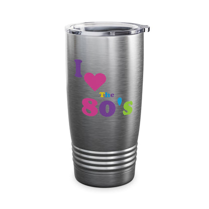 Womens I Love The 80s Tumbler Disco 80s Costumes Retro Tumbler