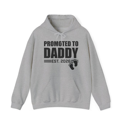 Mens Promoted To Daddy 2026 Pregnancy Announcement Gift Hoodie
