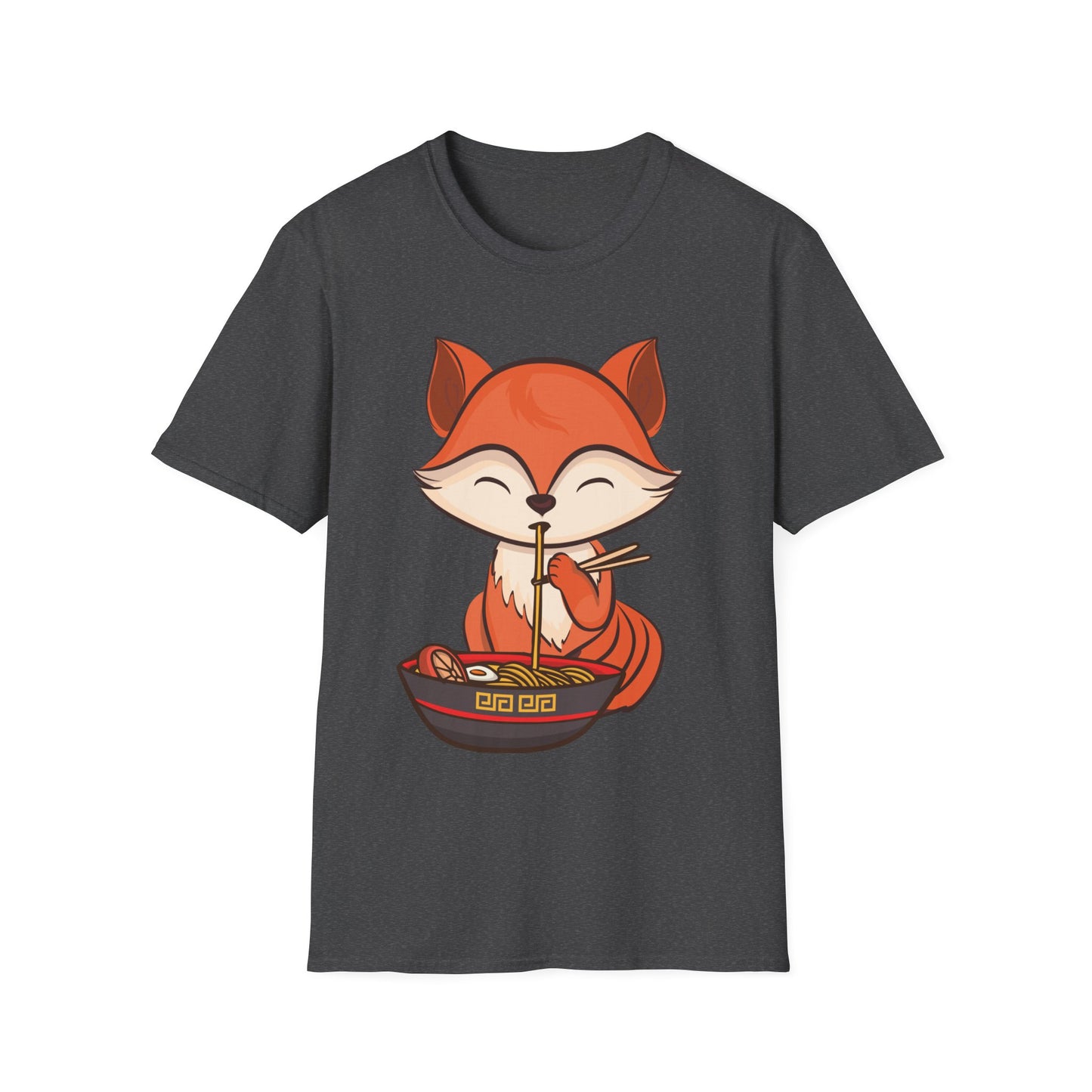 Fox Eating Ramen Kawaii Tee Japanese Cute Lovely Tank Top Men Women