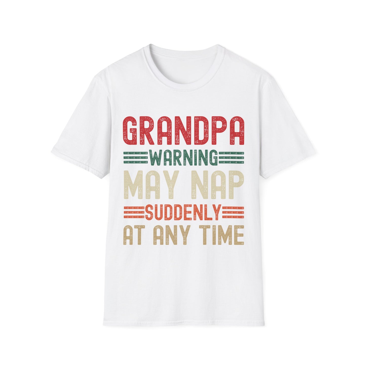 Funny Men Grandpa Warning May Nap Suddenly at Any Time Vintage Father Day