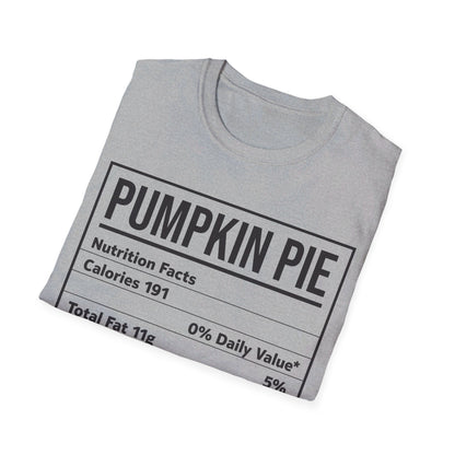 Pumpkin Pie Nutrition Facts Funny Family Matching Christmas Costume T-Shirt For Men Women