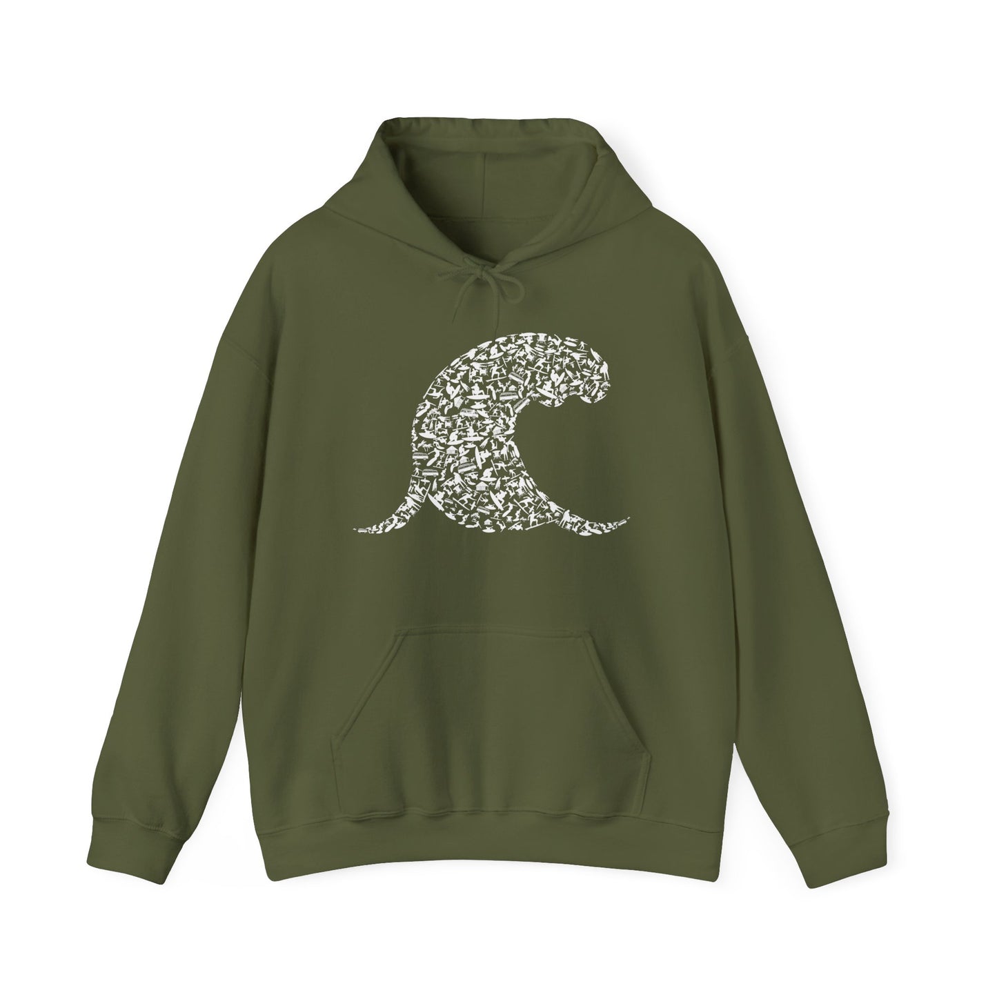 Silhouette Wave Cup For Surfer Surf Girls Surfing Hoodie