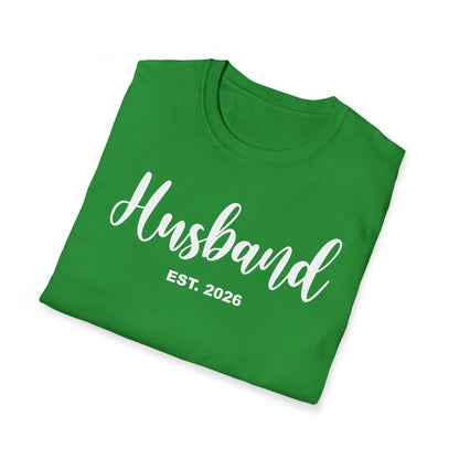 Husband Est 2026 Married Hubby Wife Honeymoon Couple Wedding T-Shirt