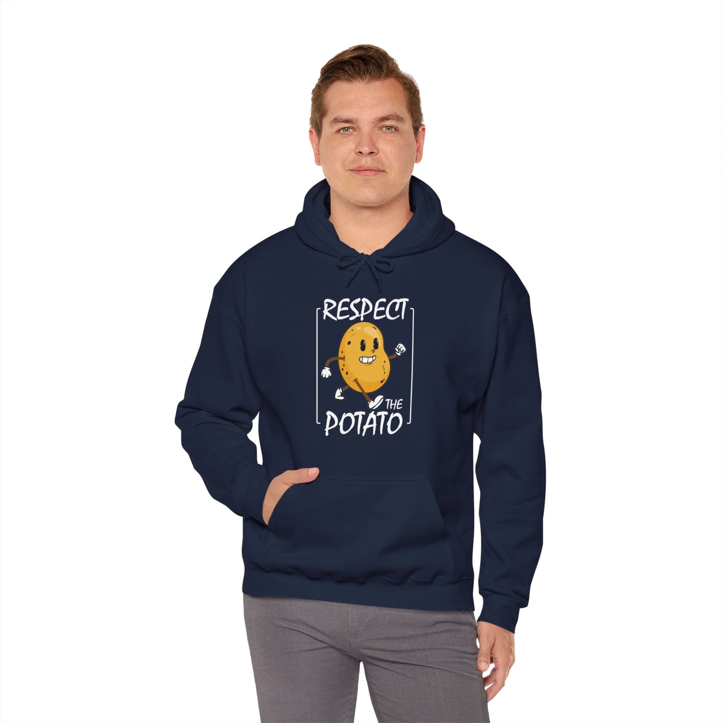 Funny Respect The Potato Gift Men Cute Root Vegetable Lovers Vegan Hoodie For Men Women Hoodie