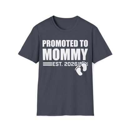 Promoted To Mommy 2026 Pregnancy Announcement Mothers Day Mom To Be T-shirt