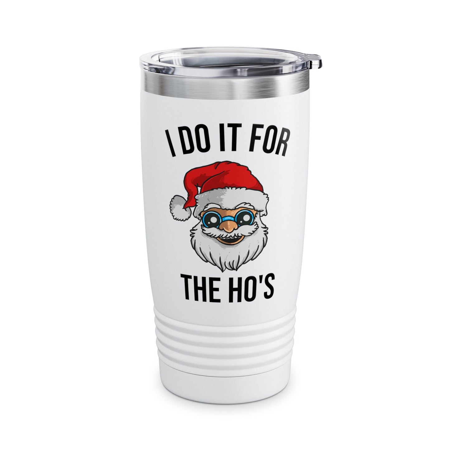 Funny Santa I Do It For The Ho's Christmas Xmas Tumbler Men Women