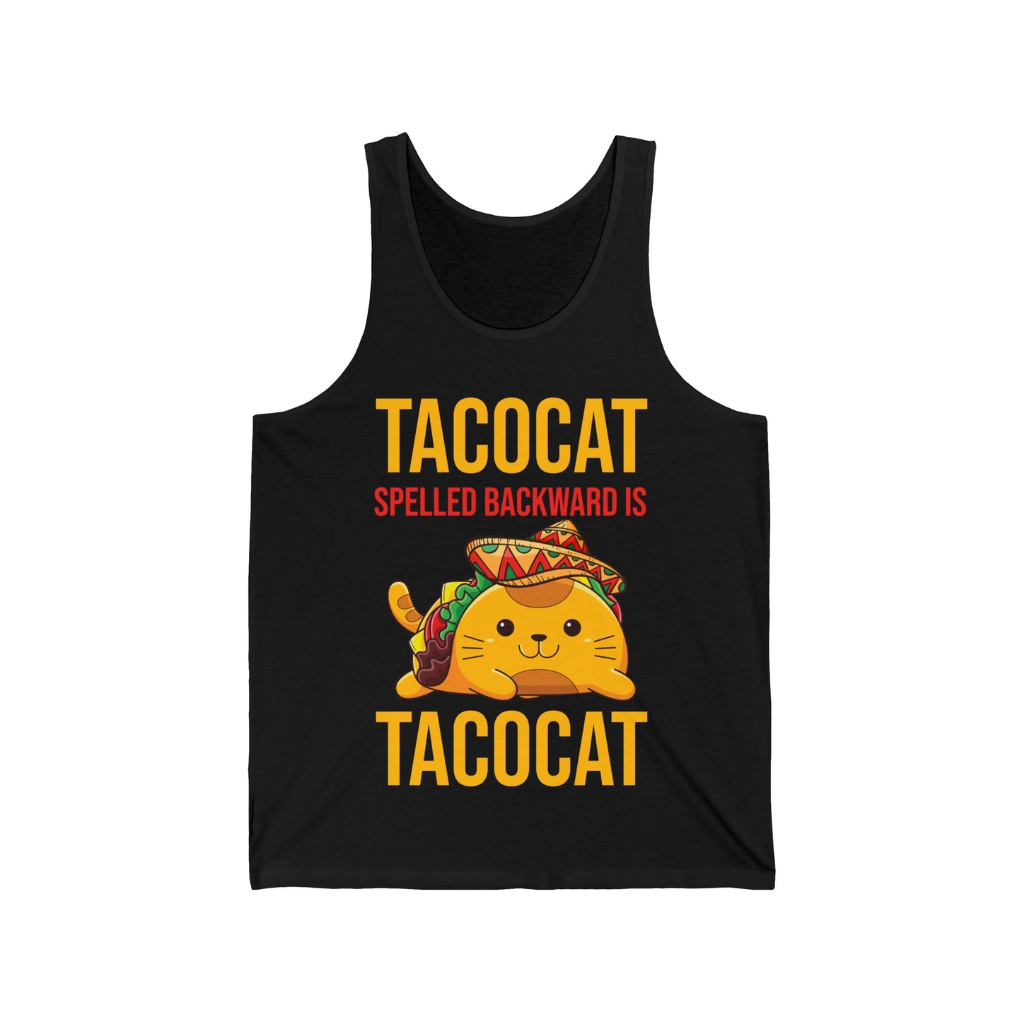 Funny Tacocat Spelled Backwards is Tacocat Cat Food Foodie Tank Tops