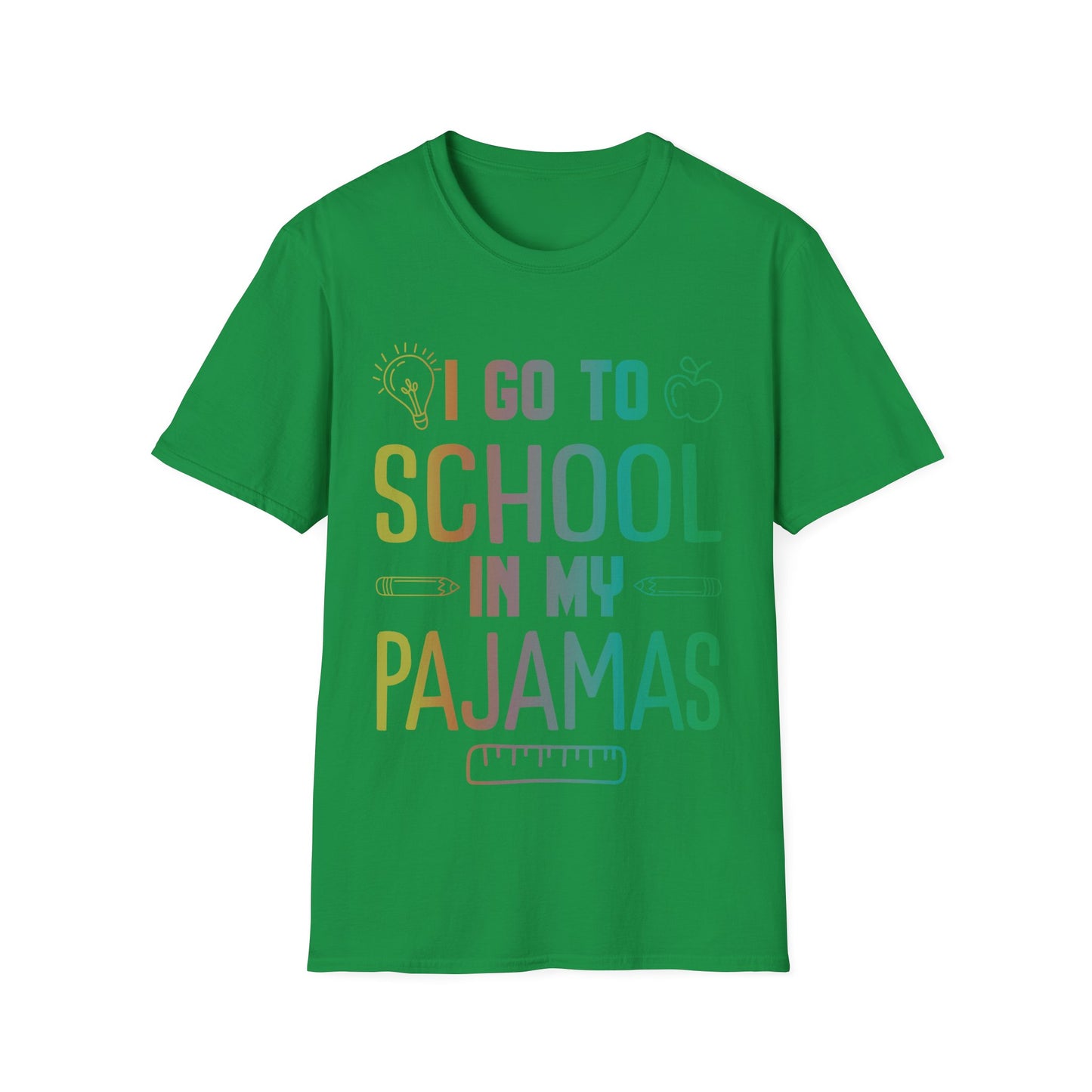 Funny I Go to School in My Pajamas Home School and Online Virtual T-Shirt