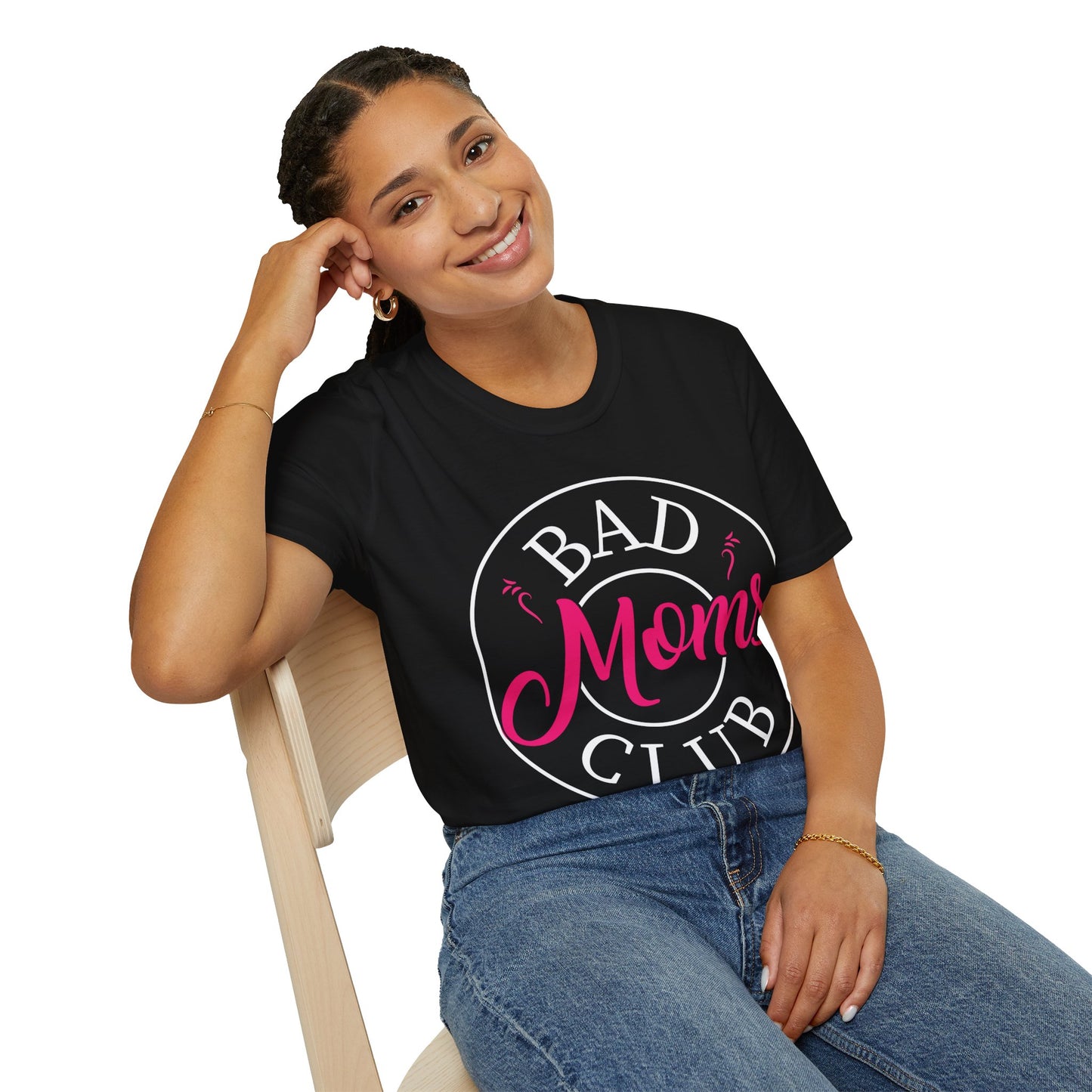 Funny Bad Moms Clubs New Mom Memer Sarcastic Woman Gift T-Shirt