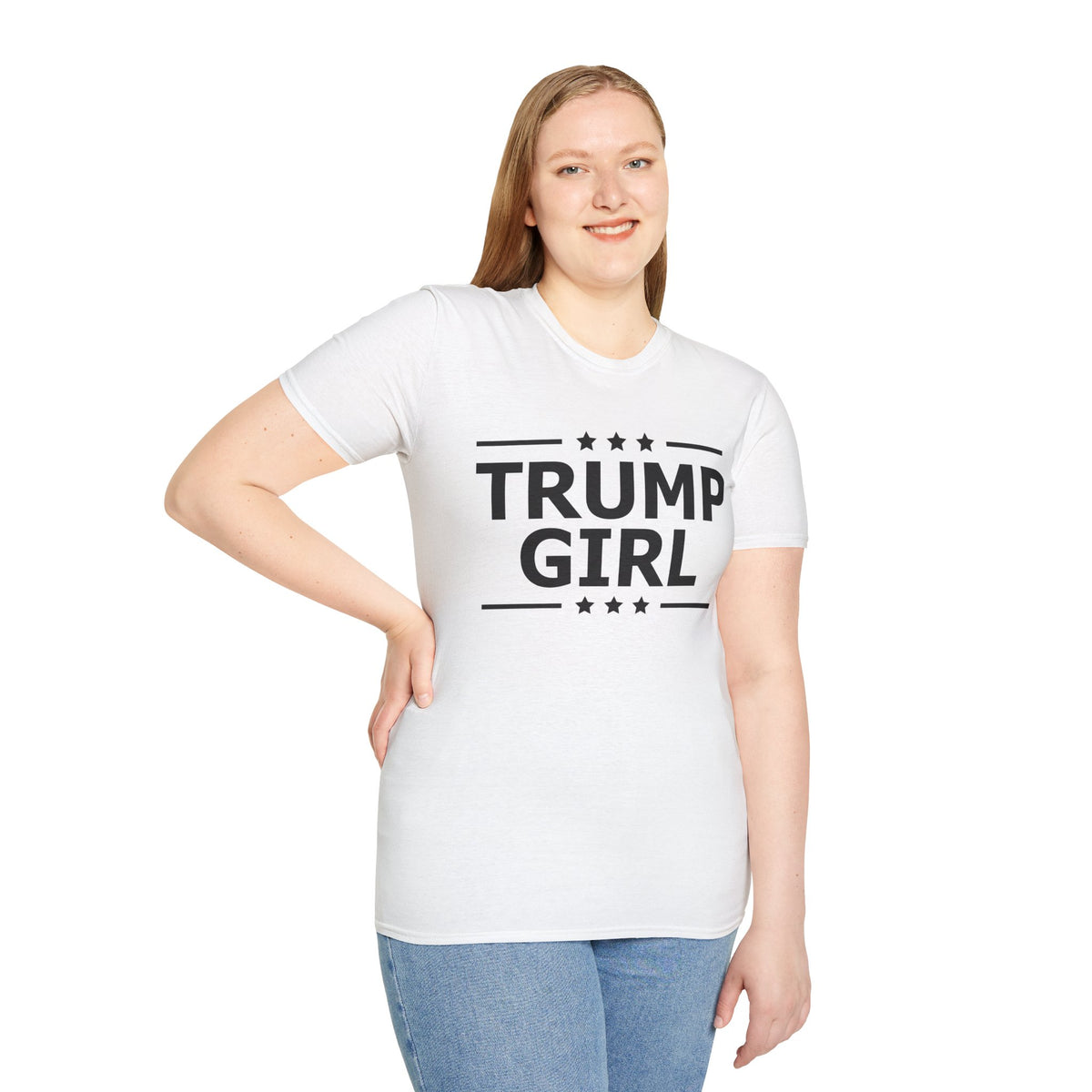 Cute Trump Girl Republican US Flag 2024 Vintage Vote T-Shirt