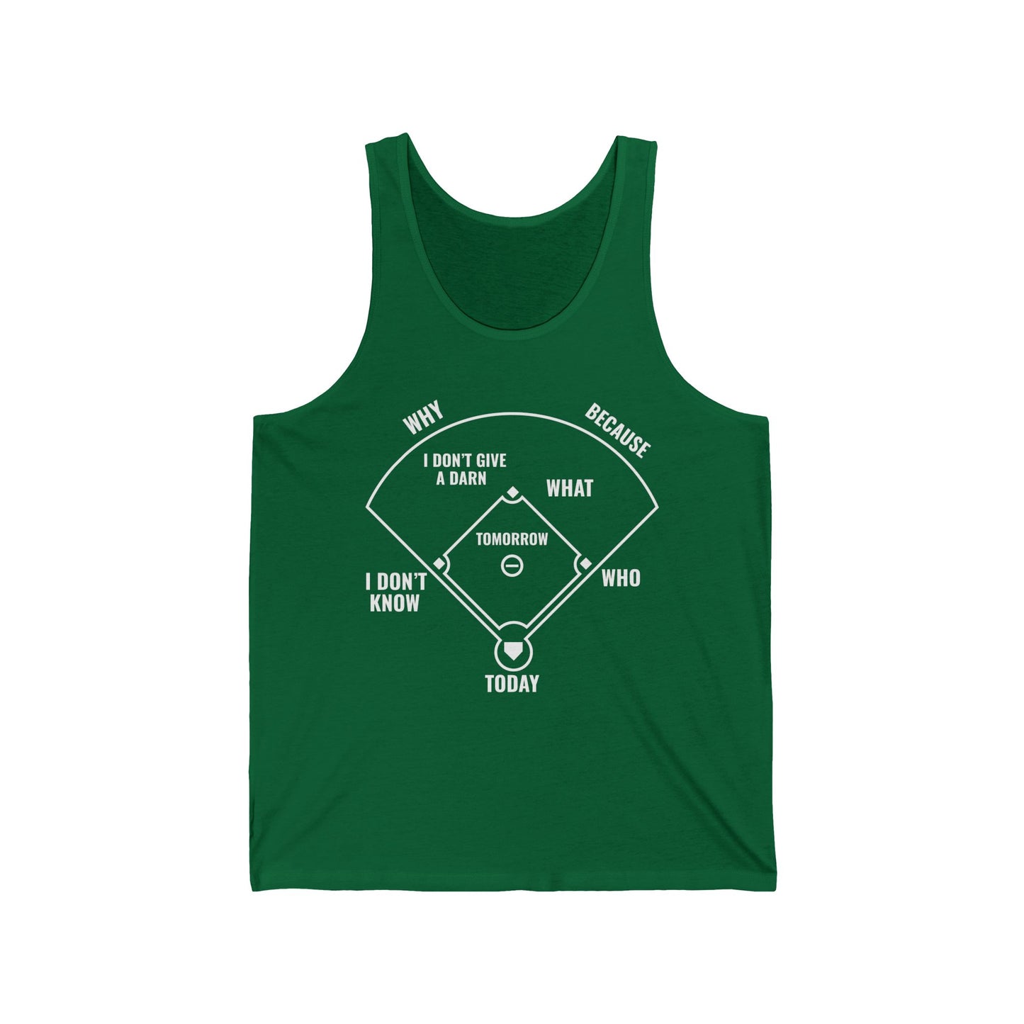 Who's on First Funny Baseball Positions Names Dark Tank Top For Men Women Tank Top