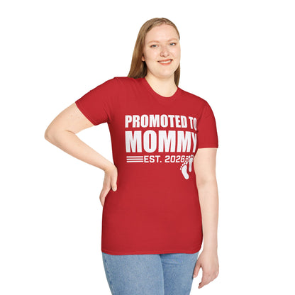 Promoted To Mommy 2026 Pregnancy Announcement Mothers Day Mom To Be T-shirt