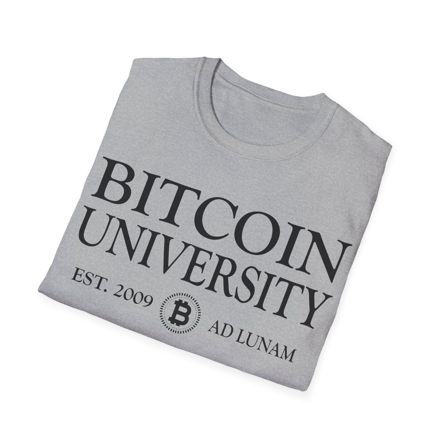 Bitcoin University To The Moon, Funny Vintage Distressed BTC T-Shirt For Men Women T-Shirt