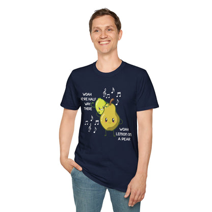 Funny Woah Lemon On A Pear Meme Unisex Softstyle T-Shirt for Teacher Foodie Travelers