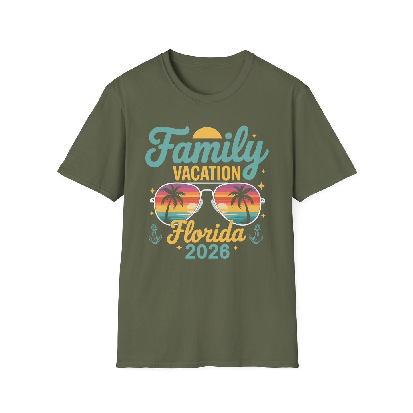 Funny Family Vacation Florida 2026 Florida Group Summer Trip T-Shirt For Men Women