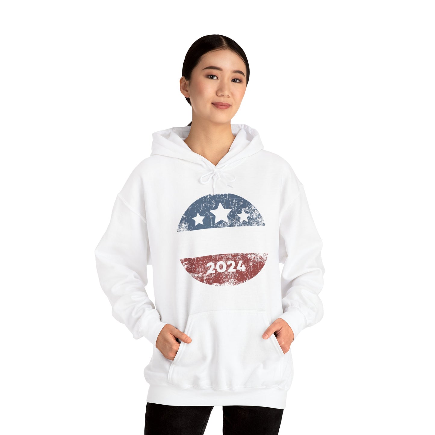 Trump 2024 Retro Campaign Button Re Elect President Trump Hoodie For Men Women Hoodie