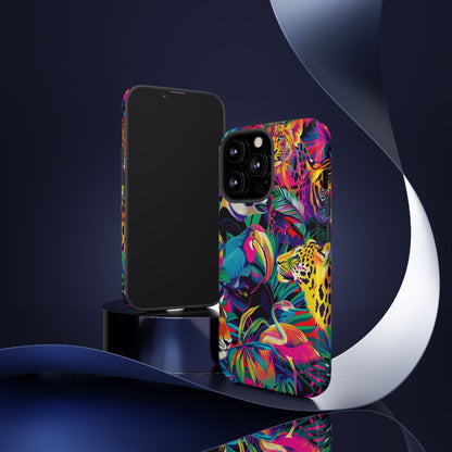Animal Collage Pattern iPhone 13 14 15 16 Pro Max Plus Case Wireless Charging Compatible Tough Cases Protection, Magnetic Phone Case for iPhone Classic Series