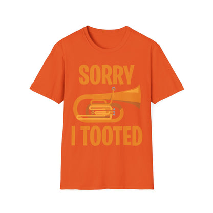 Funny Sorry I Tooted Baritone Euphonium Player Brass Band T-Shirt Men Women