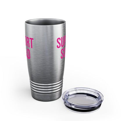 Support Squad Breast Cancer Warrior Awareness October Pink Tumbler