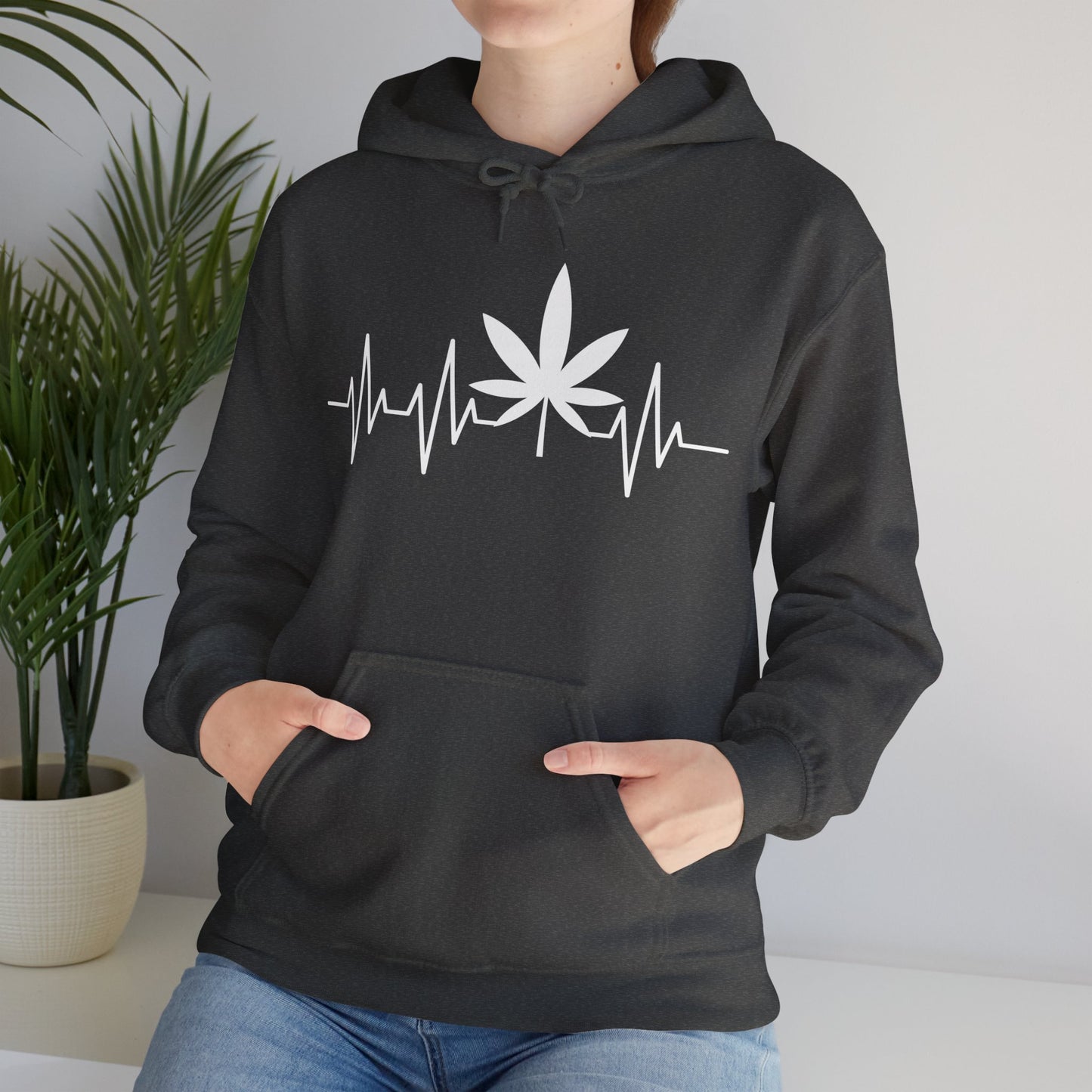 Funny Weed Cannabis Marijuana Leaf Heartbeat Stoner Tie Dye Hoodie For Men Women Hoodie