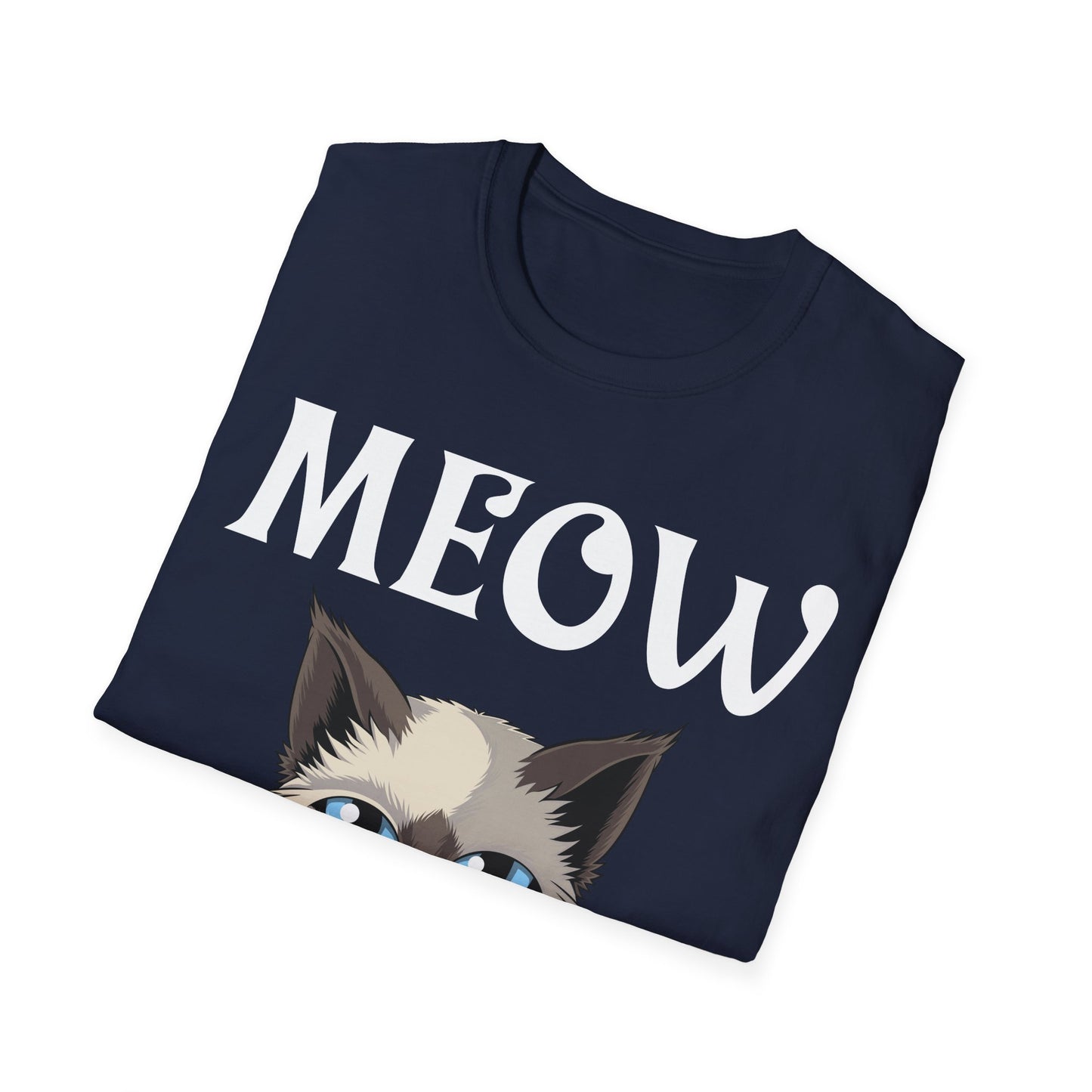 Meowstache Cat Mustache Moustache Beard Bearded Kitten Lovers T-Shirt For Men Women T-Shirt