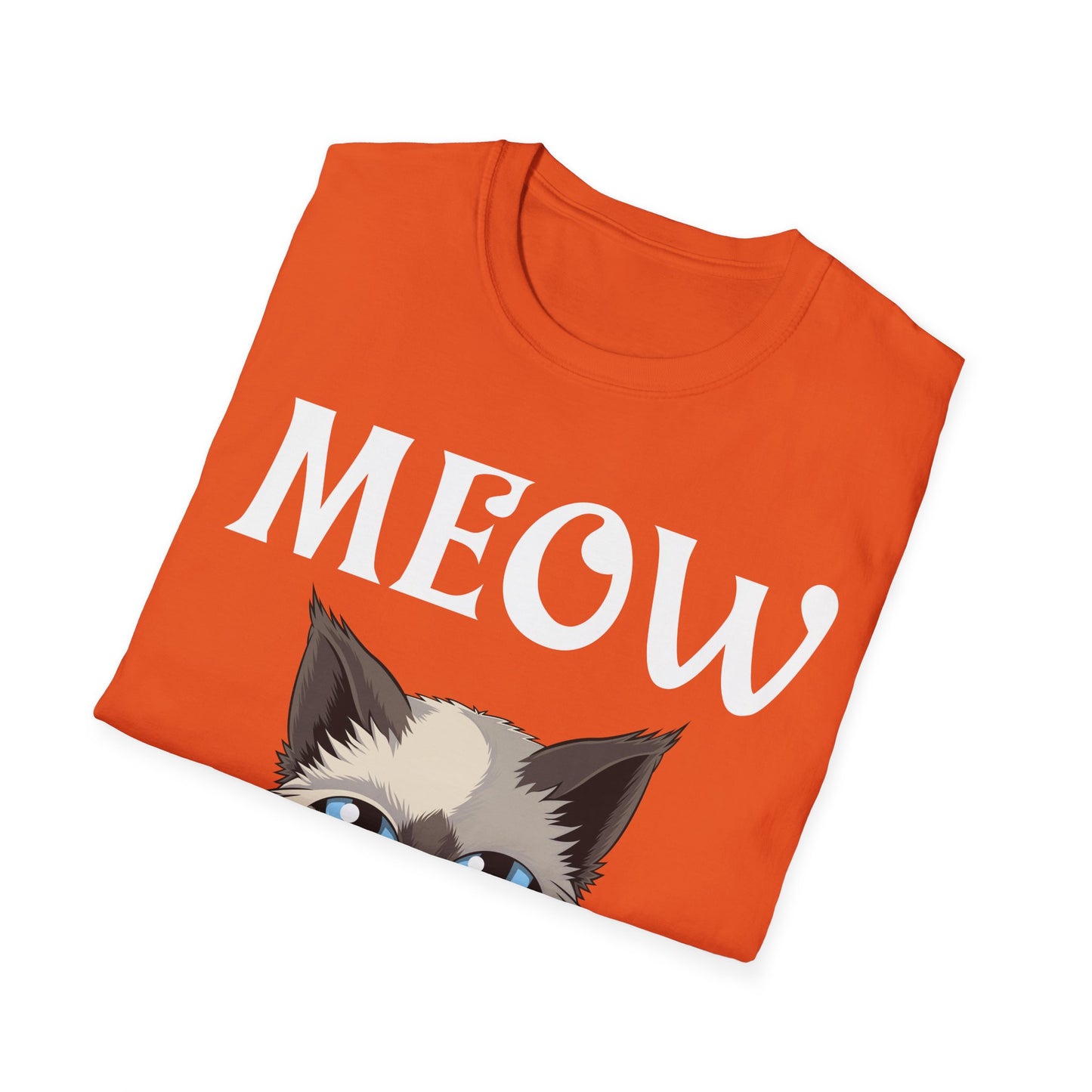 Meowstache Cat Mustache Moustache Beard Bearded Kitten Lovers T-Shirt For Men Women T-Shirt