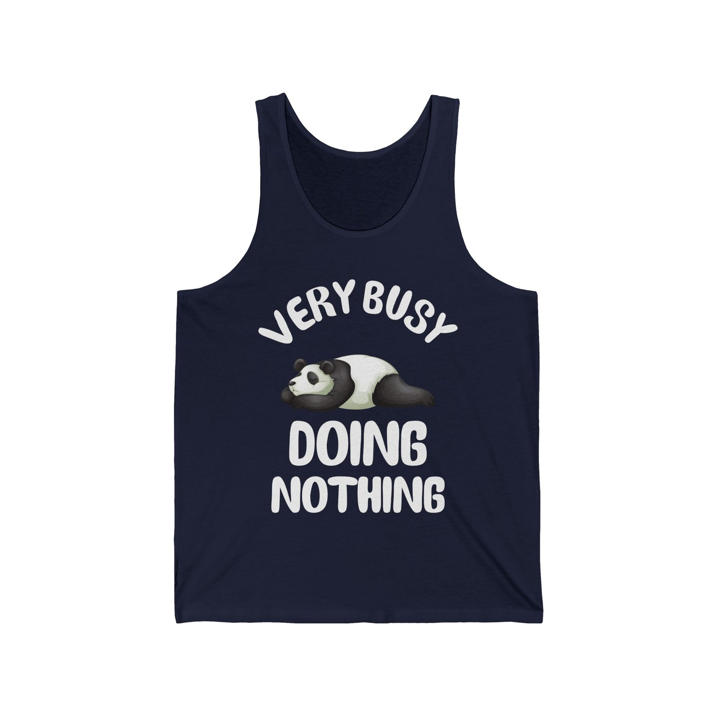 Funny Very Busy Doing Nothing Lazy Tank Top Novelty Gift Men Women