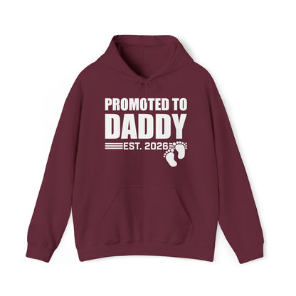 Mens Promoted To Daddy 2026 Pregnancy Announcement Gift Hoodie