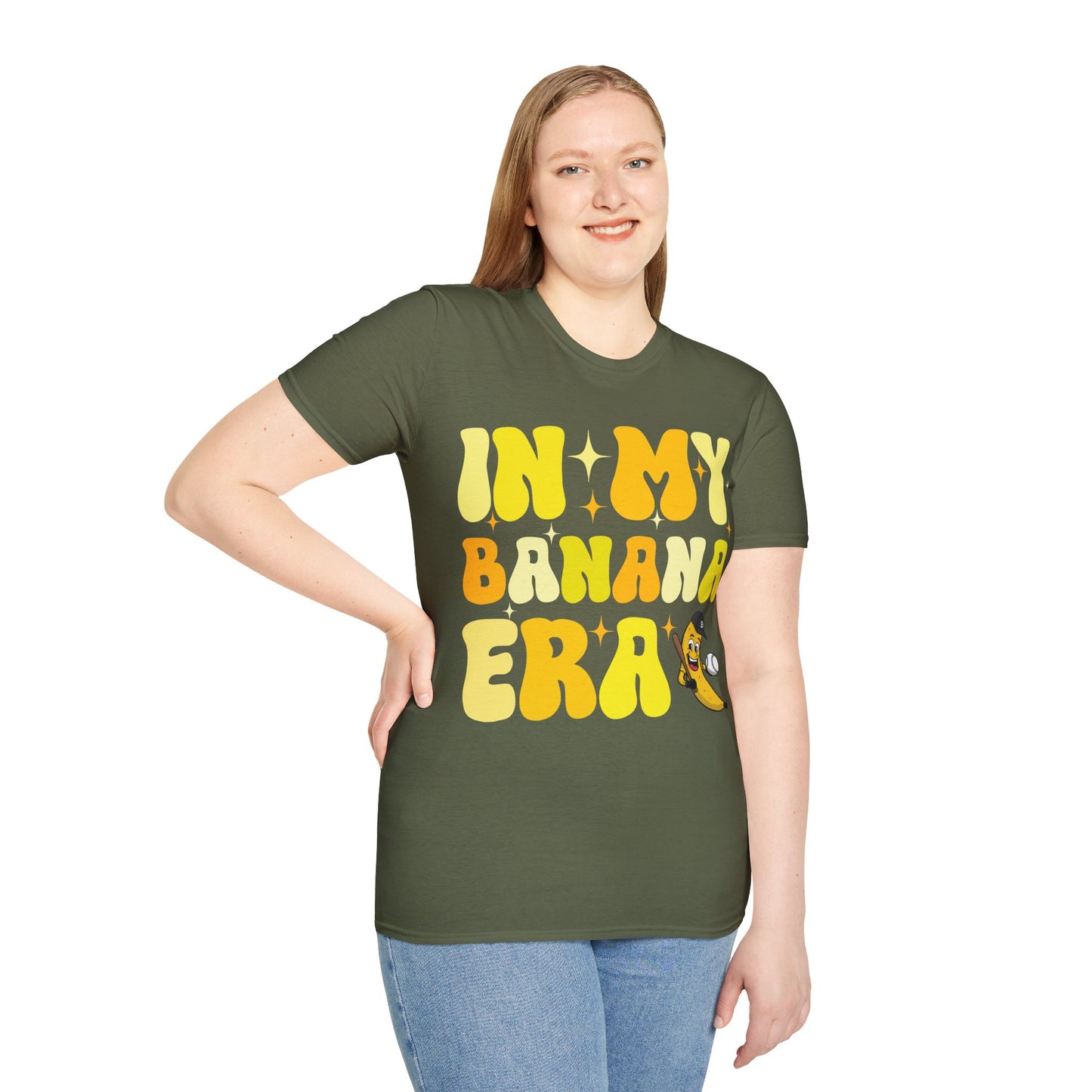 Funny In My Bananas Era Fruit Lover Baseball Player T-Shirt For Men Women T-Shirt