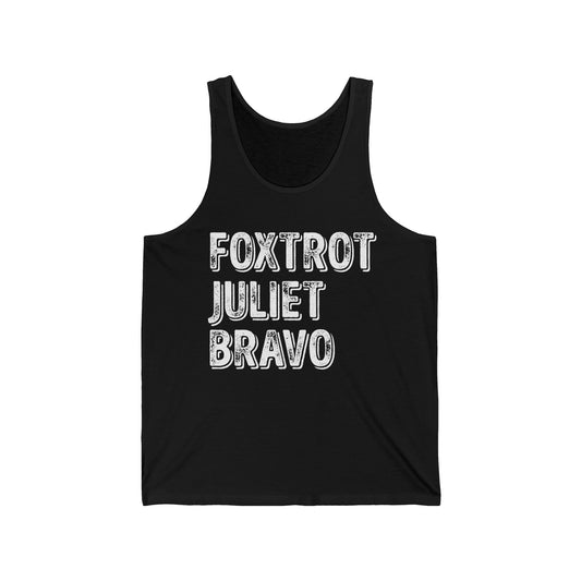 Retro Vintage Foxtrot Juliet Bravo Tank Tops For Men Women