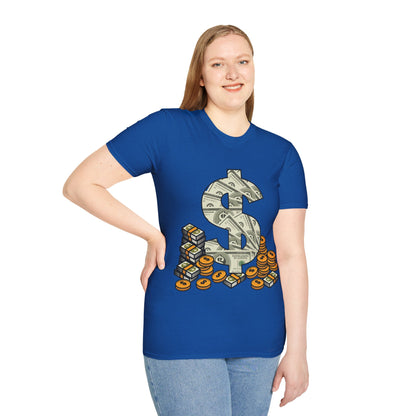 Cool As Dollar Bill Dollar Sign $$ Gift T-Shirt For Men Women T-Shirt