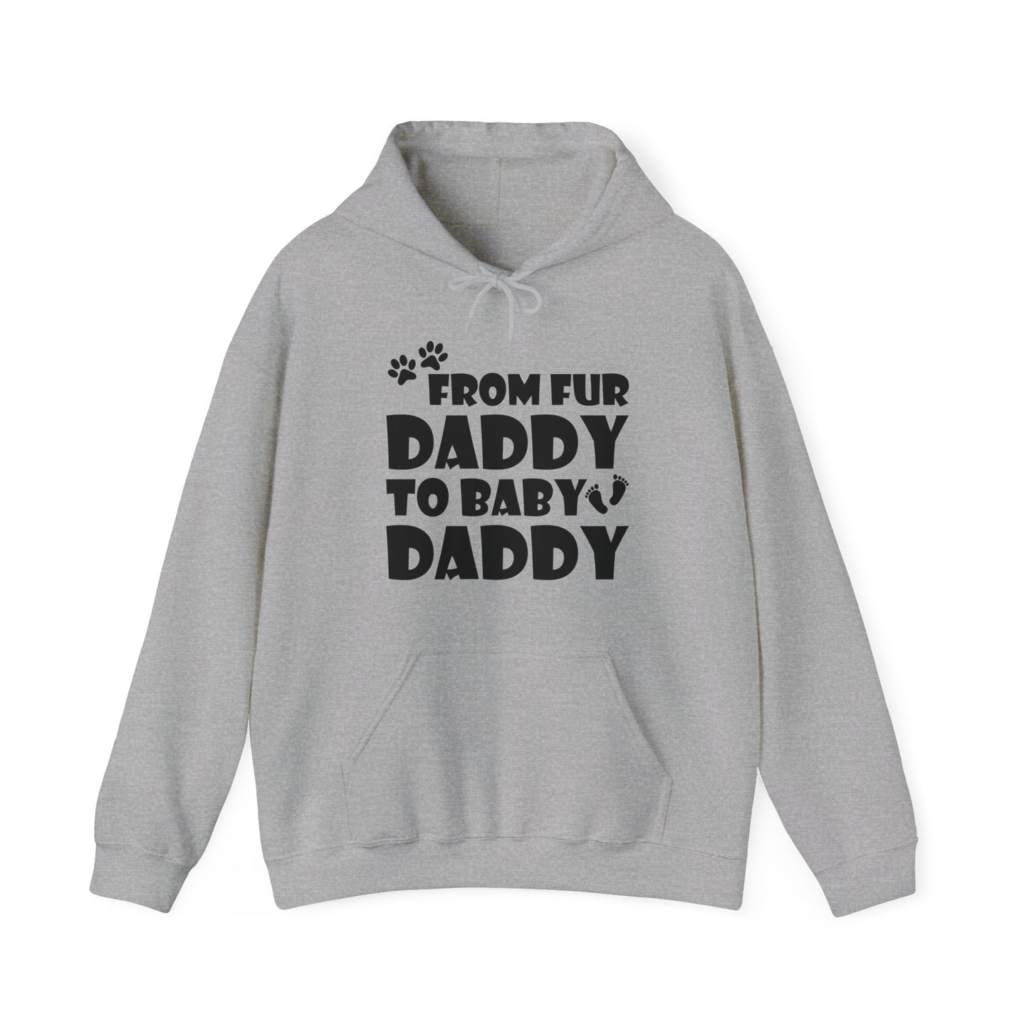 From Fur Daddy To Baby Daddy - Dog Dad Fathers Pregnancy Hoodie