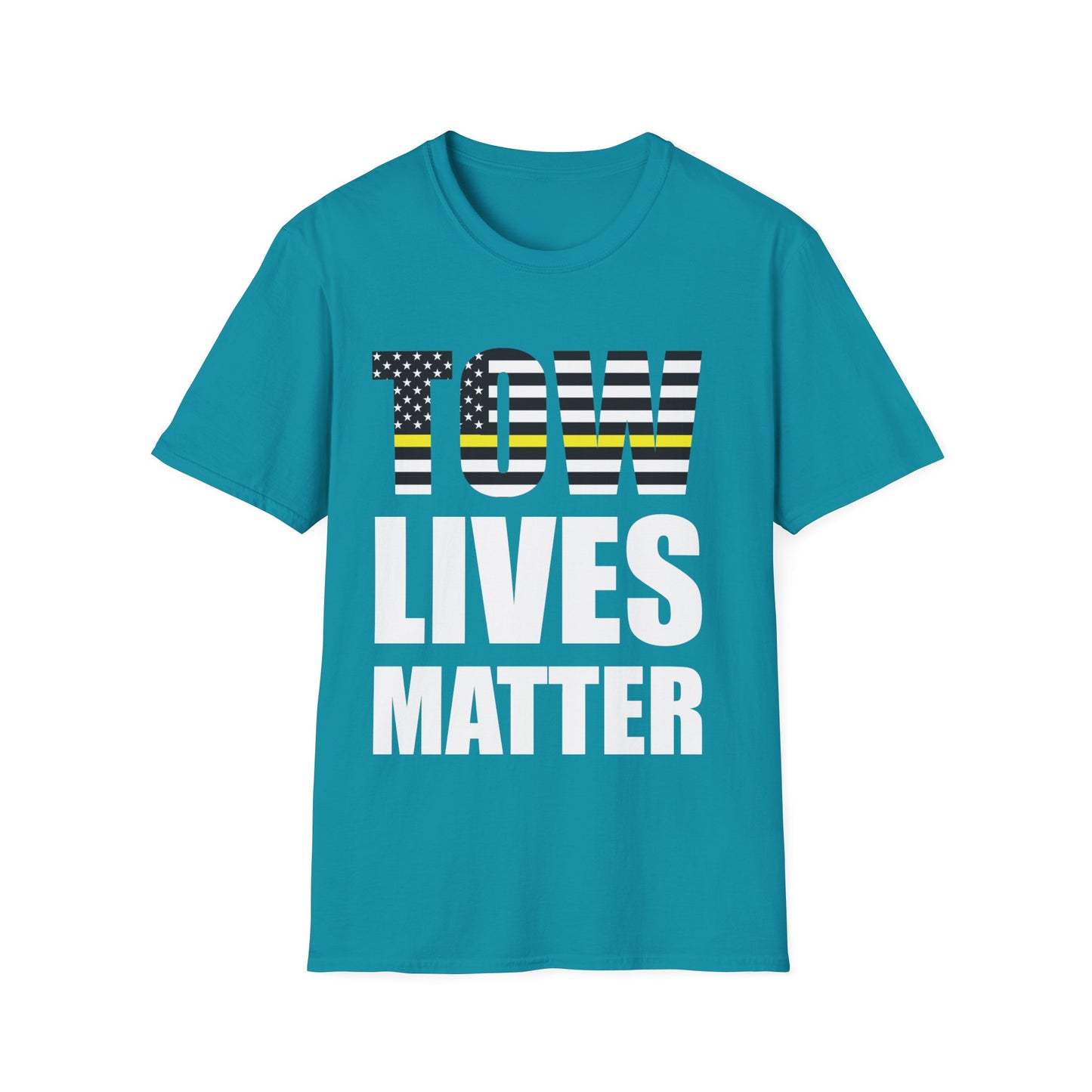 Tow Lives Matter Thin Yellow Line Tow Truck Driver Birthday Gift T-Shirt Men