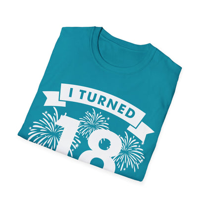 Funny I Turned 18 In 2026 18th Birthday Party Gift T-Shirt For Men Women