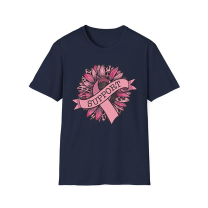 Sunflower Pink Breast Cancer Awareness Women Warrior T-Shirt For Men Women