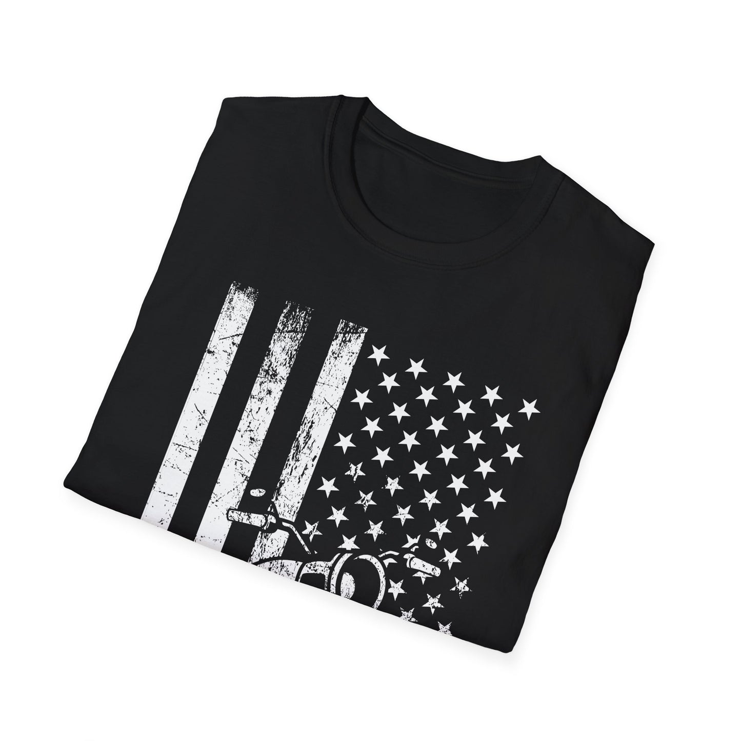 Motorcycle USA Flag Retro Viintage Biker Motercross T-Shirt For Bikers T-Shirt