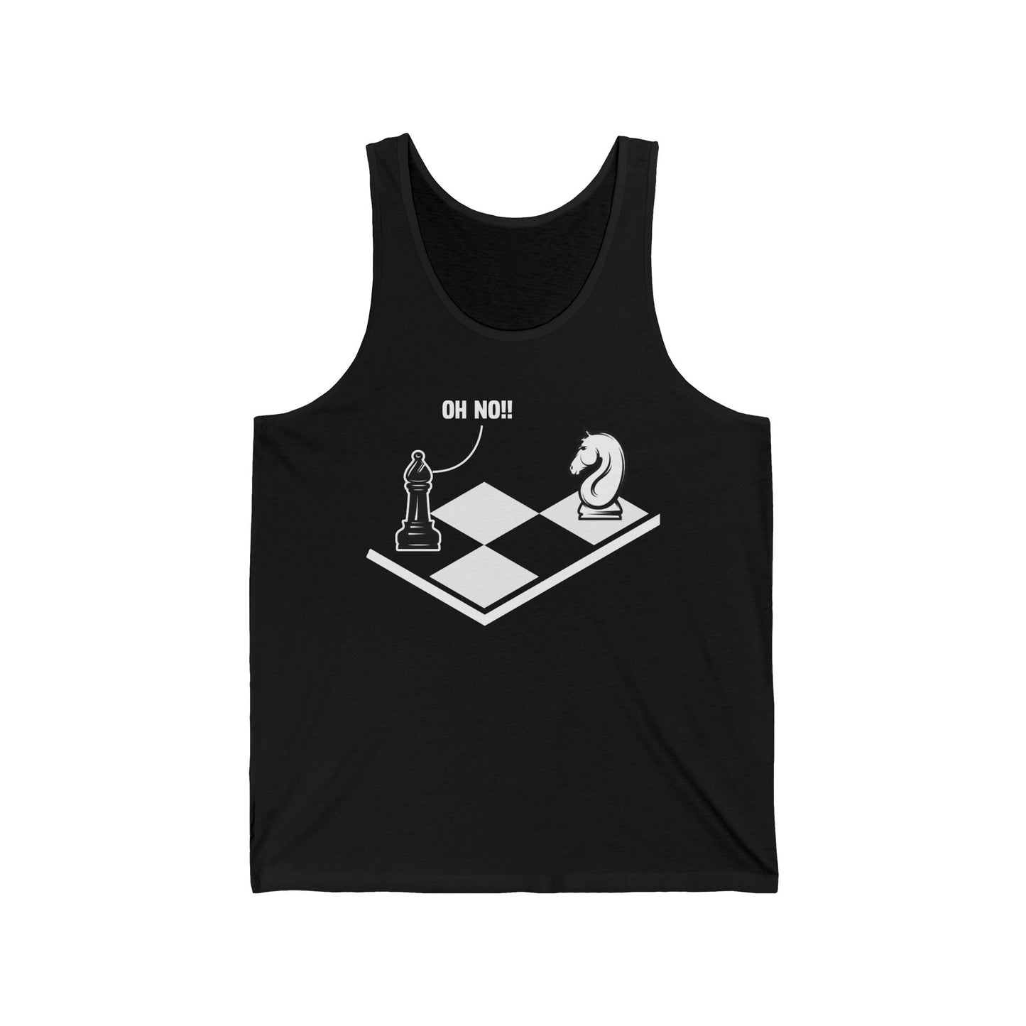 Funny Oh No Knight To Pawn Chess Player Gift Idea Board Game Tank Top For Men Women Tank Top