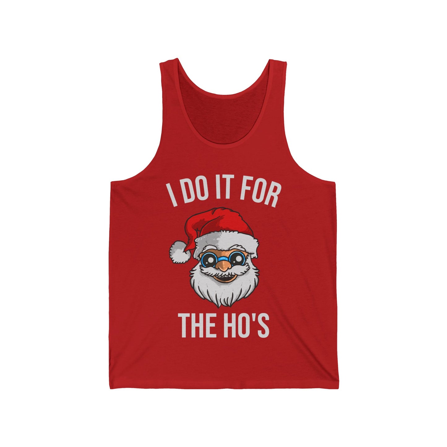 Funny Santa I Do It For The Ho's Christmas Xmas Tank Top Men Women